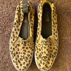 Leopard print womens flats everyday shoe size M